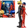 Image de Bandai - Miraculous Ladybug   Pack de 2 poupées articulées 26 cm Ladybug & Chat Noir   Figurines articulées, accessoires inclus, personnages de la série   Coffret jouet pour enfant 4 ans et + - P50365
