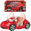 Image de BANDAI   Voiture Miraculous Ladybug - Volkswagen e-Beetle de Ladybug   Licence Officielle Film Miraculous - Portières, Coffre et Toit Ouvrants - Poupée Non Incluse - Jouet Enfant 4 Ans et + - P50669