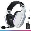 Image de Oniverse Casque Gaming sans Fil Polaris Compatible PS5 PS4 Switch PC Mobile, Casque Gamer léger LED Faible Latence 2.4GHz ou Bluetooth, Batterie 33h, Son virtuel 7.1, Double Micro - Blanc
