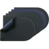 Image de BJÖRN Lot de 6 sets de table rectangulaires réversibles en cuir recyclé - Bleu nuit et gris anthracite