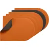Image de Björn Lot de 6 set de table rectangulaires réversibles en cuir recyclé - Orange et chocolat