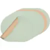 Image de BJÖRN Lot de 6 sets de table ovales réversibles en cuir recyclé - Rose pâle et vert pâle