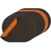 Image de BJÖRN Lot de 6 sets de table réversibles ovales en cuir recyclé - Orange et chocolat