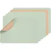 Image de BJÖRN Lot de 6 sets de table rectangulaire réversible en cuir recyclé - Rose pâle et vert pâle
