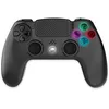 Image de Freaks and Geeks - Manette Sans Fil Noire pour PS4 Avec Prise Jack pour casque et boutons lumineux
