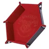 Image de Piste de dés - Poudlard Rouge 19 x 19 cm - Cuir et Velours