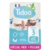 Image de TIDOO Swim & Play - Couches de bain T3 (4-9kg) x12 - Anti-Fuites - Facile à enfiler - Ne gonfle pas dans l’eau - Fabriquée en France
