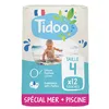 Image de TIDOO Swim & Play - Couches Culottes de Bain T4 (8-15kg) x12 - Anti-Fuites - Facile à enfiler - Ne gonfle pas dans l’eau - Fabriquée en France