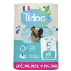 Image de TIDOO Swim & Play - Couches Culottes de bain T5 (12-18kg) x11 - Anti-Fuites - Facile à enfiler - Ne gonfle pas dans l’eau - Fabriquée en France