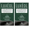 Image de Luxéol - Coloration Permanente 1N Noir Ébène - Sans Ammoniaque - Couvre 100% des Cheveux Blancs(1) - Longue Durée(2) - Couleur Lumineuse Éclatante Intense - Testée & Approuvée - 60ml, 60ml,12ml
