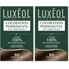 Image de Luxéol - Coloration Permanente 6G Blond Foncé Doré - Sans Ammoniaque - Couvre 100% des Cheveux Blancs(1) - Longue Durée(2) - Couleur Lumineuse Éclatante Intense - Testée & Approuvée - 60ml, 60ml, 12ml