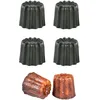 Image de patisse 43014 - Lot de 4 Moules à Canelés Aluminium revêtu   Noir - Ø 4,5cm