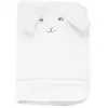 Image de Trois Kilos Sept - Protège Carnet de Santé Bébé - Rabats et Fermeture Zippée - Visage de Mouton en Relief - Wooly - Blanc - 17,5x32 cm