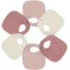 Image de Lot de 6 bavoirs nid d'abeille Rose