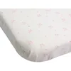 Image de Trois Kilos Sept - Lot de 2 Draps Housses Berceau - Doux et Respirant - Bord Élastiqué - Certifié Oeko-TEX® Standard 100-100% Coton - 50x83 cm - Motif Fleurs Roses, Berceau bébé