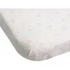 Image de Lot de 2 Draps Housse pour Berceau Fleurs Roses Ecru