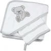 Image de Trois Kilos Sept - Cape de Bain Bébé avec Capuche et Gant - Velours Doux - Serviette Éponge - Cadeau Naissance - Mixte Garçon et Fille - Motif Ourson - 70x70cm