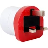 Image de WATT&CO - Adaptateur de Voyage - Prise FR 2 Broches vers UK 3 Broches pour Appareils Électriques - Rouge