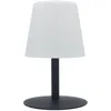 Image de Lumisky Lampe de table sans fil pied en acier gris LED blanc chaud/blanc dimmable STANDY MINI Rock H25cm
