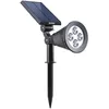 Image de Lumisky Spot solaire projecteur 2 en 1 à piquer ou à fixer dimmable LED blanc SPIKY W34 H42cm