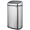Image de Poubelle de cuisine push 58L CITY en acier Inox avec cerclage Ouverture par simple pression