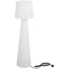 Image de Lampadaire lumineux design filaire abat-jour ondulé pour extérieur LED blanc LADY H150cm culot E27