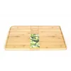 Image de Pebbly - Planche à Découper avec Rigole en Bambou Naturel - 37 x 29 cm - Idéal pour la Préparation des Repas, le Découpage de légumes, 