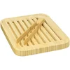 Image de Pebbly nba055 Set de planches à pain et pinces à pain, bambou beige 26 x 20 x 2 cm