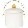 Image de PEBBLY - Seau à Compost d'Intérieur en Acier et Anse en Bambou - 3,5 litres - Ø 19 x 21,5 cm - Filtre Anti-Odeur en Charbon Inclus, Seau Élégant, Durable, Léger et Résistant, sans Risque de Fuite