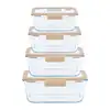 Image de 4 boîtes de conservation sous vide 460 ml, 800 ml, 1200 ml et 1900 ml et pompe sous vide Pebbly