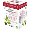 Image de Infusion Circulation 10 Bio | Jambes Légères, Tonus Veineux, Drainage & Détox Naturelle | Vigne Rouge, Cassis, Hibiscus, Ortie, Sureau bio, Raisin, Myrtille, Reine des Prés Bio | 30 Sachets