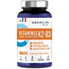 Image de GRANIONS VITAMINE D3 K2 MK7 - Vitamine D3 2000 UI + K2 200 mg   Complement Alimentaire Vegan pour la Santé des Os et du Coeur   Système Immunitaire - Sans Gluten, 60 comprimés -2 MOIS