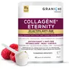Image de COLLAGENE +ETERNITY - GRANIONS Collagène N°1 en Pharmacies - Réduction Des Rides - Collagene Marin Poudre 15g   Collagene et Acide Hyaluronique -Coenzyme Q10- Goût Framboise 343g