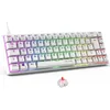 Image de The G-Lab - Keyz Titanium - Clavier Gamer Blanc 65% AZERTY, USB - Clavier Mecanique Switch Rouge - RGB 100% Personnalisable, Anti-Ghosting, Macro programmable - pour PC, PS4, PS5, Xbox - New (Blanc)