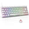 Image de THE G-LAB Keyz Titanium Clavier Gaming Mécanique Switch Rouge Filaire RGB 65% - AZERTY- Blanc
