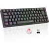 Image de The G-Lab - Keyz Titanium WL - Clavier Gaming sans Fil 65% AZERTY FR- Clavier Mecanique Switch Rouge, RGB 100% Personnalisable, Macros programmables - sans Fil PC, PS4, PS5, Xbox   Noir