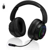 Image de The G-Lab - Korp Iridium - Casque Gaming Sans Fil 2.4GHz & Bluetooth, Audio Haute Qualité, Micro Détachable, Autonomie 45H, RGB, Oreillettes Similicuir - Casque gaming PS5,PS4,PC, SWITCH, ANDROID, IOS