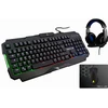 Image de THE G-LAB Combo Argon E Combo Set Clavier et Souris Gaming Filaire - AZERTY, 3200 DPI, 6 Boutons - Noir
