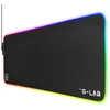 Image de The G-Lab Pad Rubidium - Tapis de Souris Gaming RGB - Tapis de Souris Gamer XXL - Rétroéclairage LED - 800x300x3 mm & K-Stand Radon Support pour Casque/Micro-Casque Gaming - Hub USB 2 x 2.0
