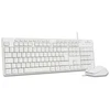 Image de Bluestork Combo Clavier et Souris Sans Fil 2.4 GHz AZERTY - Kit de Saisie Ergonomique Blanc pour le Bureau ou Domicile, Récepteur USB Nano