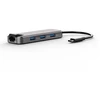Image de BLUESTORK Station d'Accueil USB-C Hub 6-en-1 Multiport avec 6 Ports pour Bureau - Plug-and-Play, Modèle Noir, Accessoire Disque Dur