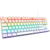 Image de The G-Lab - Keyz Mercury TKL Clavier Mécanique Gamer 87 Touches Filaire USB AZERTY Français, Rétro-Éclairage LED Multicolore - Gaming Compact sans Pavé Numérique PC/PS4/PS5/Xbox - Blanc - New