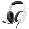 Image de The G-Lab - Casque Gaming, Korp Radium Casque Gamer avec Micro Detachable, pour Jouer avec LED Lumière, Filaire Gaming, Son Stéréo Bass 3.5mm Jack Compatible avec PS4/PS5/Xbox/Switch/PC (Blanc)