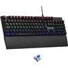 Image de The G-Lab Keyz Carbon Ex - Clavier Mécanique Azerty Switch Bleu - Clavier Gaming Rétroéclairage LED & Kult Helium Souris Gamer Filaire USB - Capteur Optique 800 à 3200 DPI