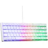 Image de The G-Lab Keyz Hydrogen, Clavier Gamer 60%, Semi-mécanique Filaire Azerty, Rétroéclairage Multicolore- Mini Clavier Gamer Silencieux, Format Compact TKL - PC/PS5 (Blanc)