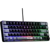 Image de The G-Lab Keyz Hydrogen, Clavier Gamer 60%, Semi-mécanique Filaire Azerty, Rétroéclairage Multicolore - Mini Clavier Gamer Silencieux, Format Compact TKL - PC/PS5 - New (Noir/Gris)