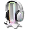 Image de The G-Lab - K-Stand Radon - Support pour Casque/Micro-Casque Gaming - Rétro-éclairage RGB, Hub USB 2 x 2.0, Base antidérapante - Support Universel pour Casques Gamer PC/PS5/Xbox/Switch   Blanc - New