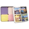 Image de La Savonnerie de Nyons - Coffret de 4 Savons (Lavande, Verveine,Fleur de Coton, Rose) Vue de Provence 400 g unisex