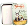 Image de La Savonnerie de Nyons - Savon 200g Fleur de Coton et Boîte Métal Chats Noir & Blanc Gel douche unisex