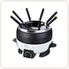 Image de LITTLE BALANCE 8260 Happy Fondue 8 - Appareil à fondue 8 personnes - Caquelon anti-adhésif grande contenance 2 litres - Puissance 800 W - Noir & Blanc